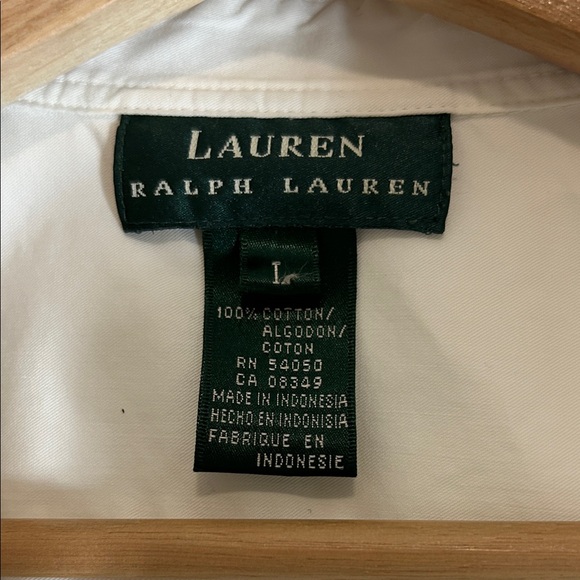 Lauren Ralph Lauren Relaxed Fit Roll-Tab-Sleeve Shirt Size Large - Picture 3 of 12